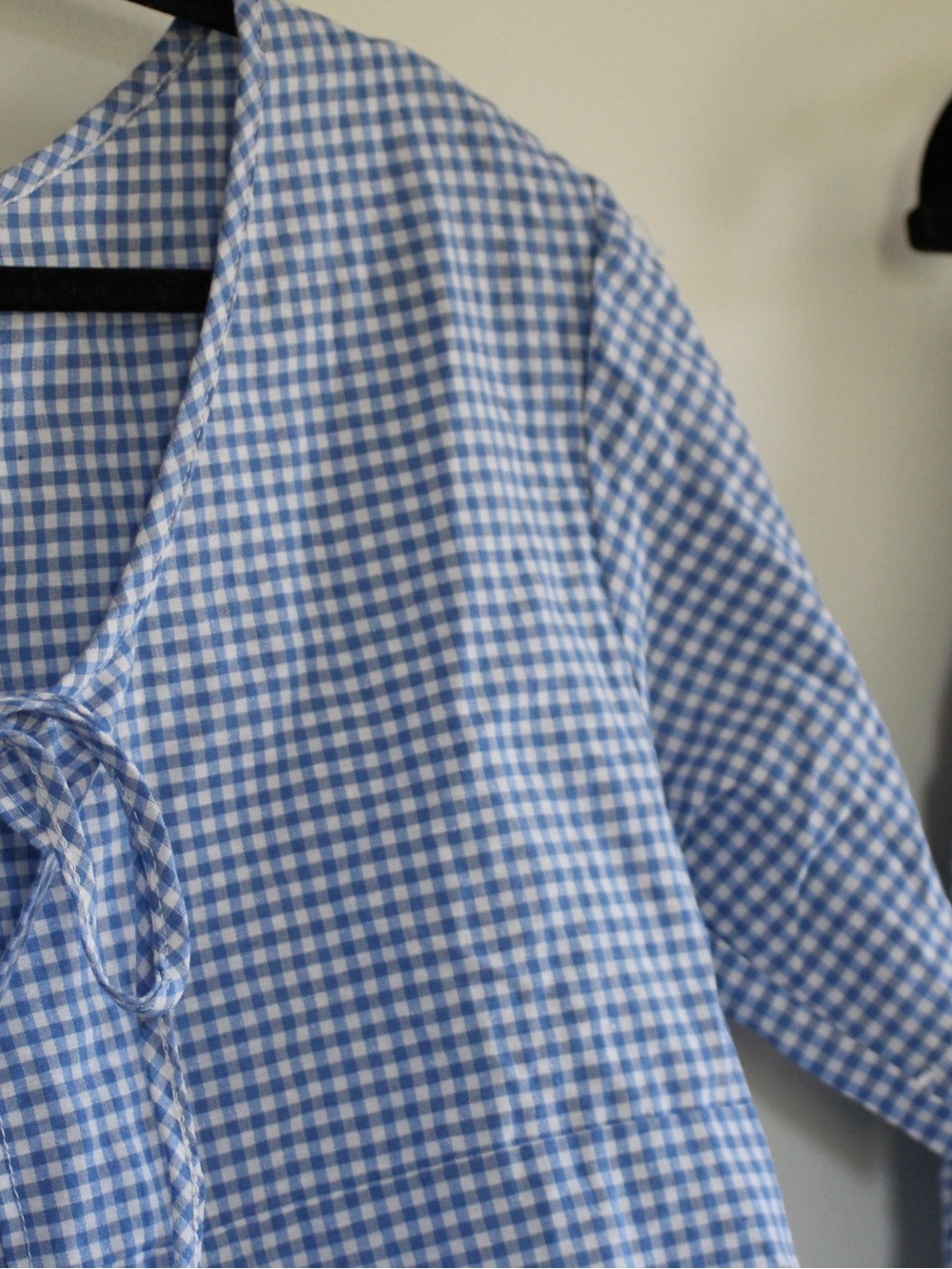 Gingham Blue Cotton Top and Shorts Set - Picture 5 of 5